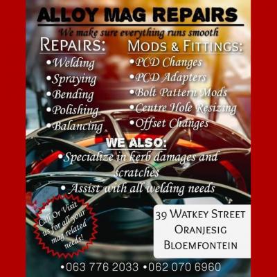 Alloy Mag Repairs Bloemfontein Services
